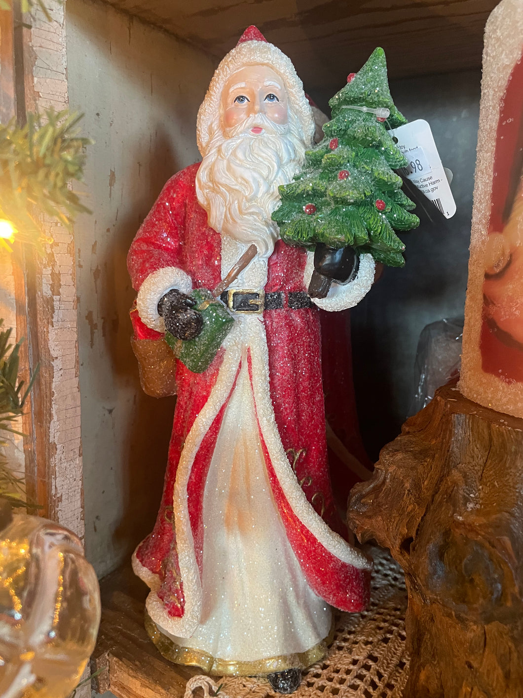 Santa Figurine w/Tree