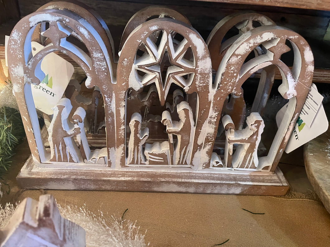 Wood Nativity