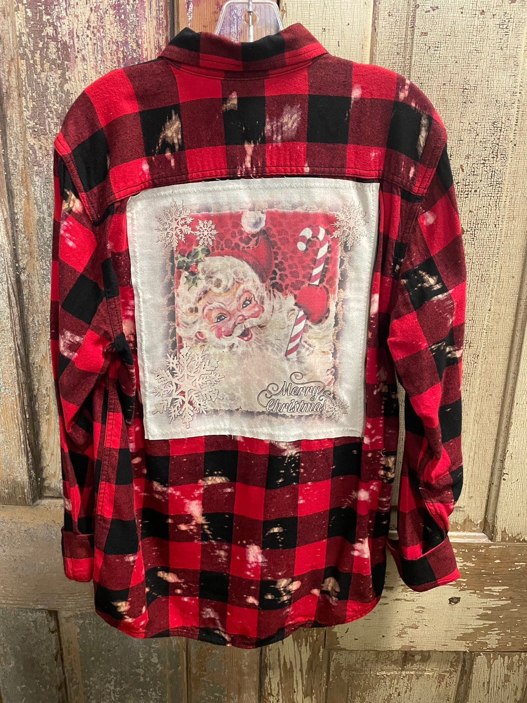 Bleached Flannel Christmas Shirt