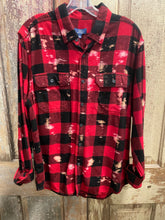 Load image into Gallery viewer, Bleached Flannel Christmas Shirt