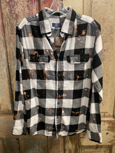 Load image into Gallery viewer, Bleached Flannel Christmas Shirt
