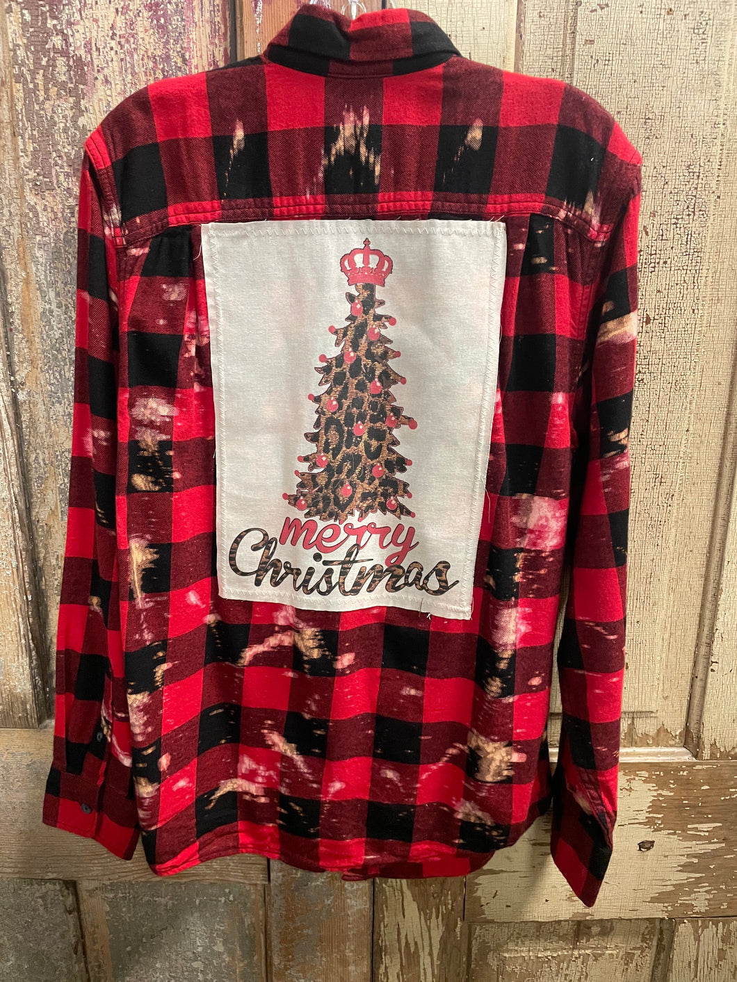 Bleached Flannel Christmas Shirt
