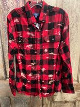 Load image into Gallery viewer, Bleached Flannel Christmas Shirt