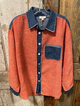 Load image into Gallery viewer, Spice Colored &amp; Denim Shacket