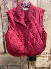 Load image into Gallery viewer, Dark Red Puffer Vest