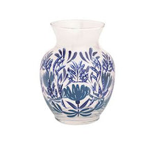 Load image into Gallery viewer, Blue Glass Floral Vases