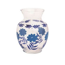 Load image into Gallery viewer, Blue Glass Floral Vases