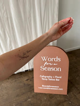 Load image into Gallery viewer, Hand-Lettered  Temporary Tatoo