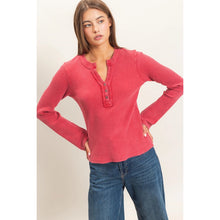 Load image into Gallery viewer, Washed Henley