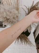 Load image into Gallery viewer, Hand-Lettered  Temporary Tatoo