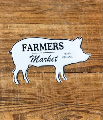 Enamel Pig wall hanging