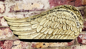 Angel Wing Bereavement Plaque
