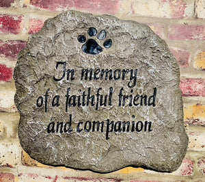 “In Memory of a Faithful Friend and Companion” Bereavement Plaque