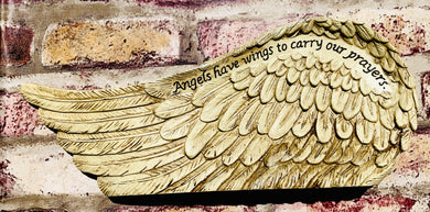 Angel Wing Bereavement Plaque